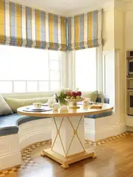 Bay window kitchen curtain design