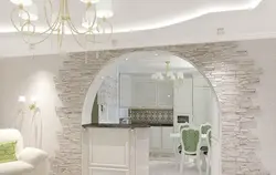 Interior arch between kitchen and living room