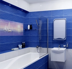 Bathroom renovation with panels and tiles photo