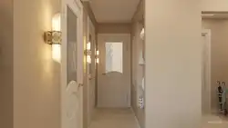 Koridorda işıqlı qapılar foto
