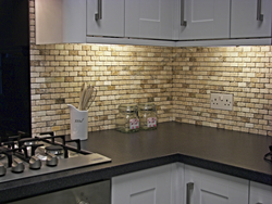 Photo of kitchen brick tiles