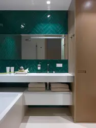 Дизайн ванной комнаты цвет морской волны