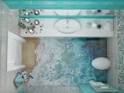 Sea ​​green bathroom design