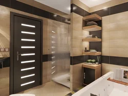 Black And Brown Bathroom Design