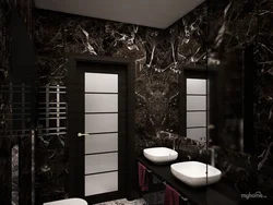 Black And Brown Bathroom Design