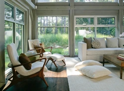 Large windows in the house photo living room