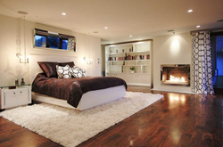 Modern flooring in the bedroom photo