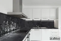 Тарҳи акс пешдомани ошхона бо countertop сафед