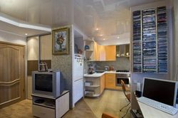 Apartment design with combined kitchen in Khrushchev