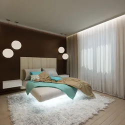 Интерьер спальни подсветка кровати