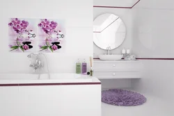 Дизайн ванной кафель с цветами