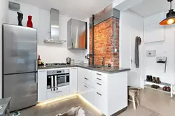 Loft kitchen design 6 sq.m.