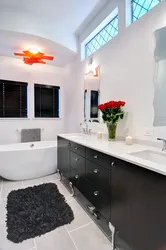 Bathroom design dark floor