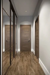 Hallway With Brown Doors Design