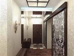 Hallway with brown doors design
