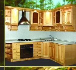 Wooden kitchen sets photo