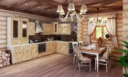 Photo wooden kitchen design