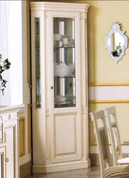 Сервант угловой в гостиную в современном стиле фото
