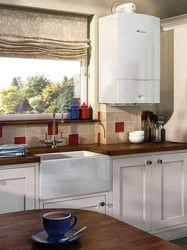 Kitchen Design With Gas Boiler By The Window