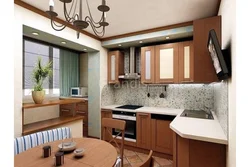 Kitchen hall with balcony design