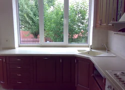 Kitchen window in Khrushchev-era photo corner