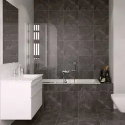Glossy Tiles In The Bathroom Interior