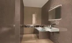 Glossy tiles in the bathroom interior