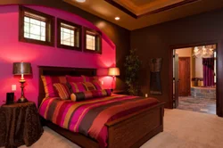 Color Combination In The Bedroom Interior Red