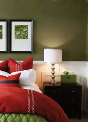 Сочетание цветов в интерьере спальни красный