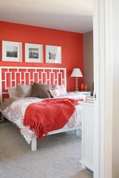 Сочетание цветов в интерьере спальни красный