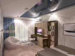 Teenager bedroom design 13 sq m