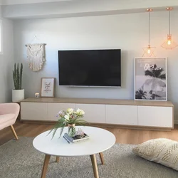 Mini living room interior with TV