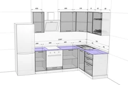 Corner modular kitchens photos with dimensions