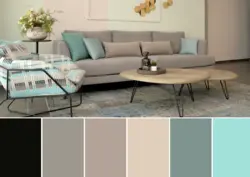 Color palette in the living room interior photo