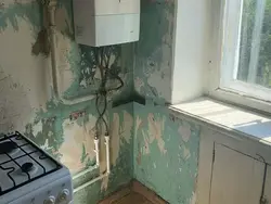 Как отделать стены в кухне хрущевке фото