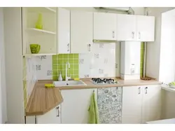 Кухня 5 кв метров дизайн с холодильником хрущевка и колонкой