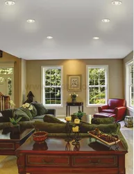 Design Of Spotlights In The Living Room Photo