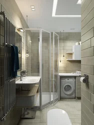 Combined Bathrooms With Shower And Washing Machine Photo