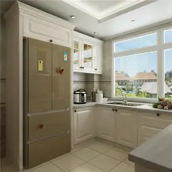 Kitchen with three doors photo