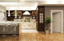 Кухня с тремя дверями фото