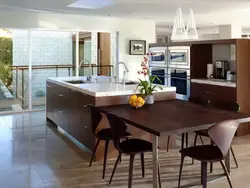 Island In The Kitchen Photo With Dining Area