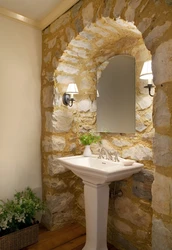 Natural stone in the bathroom photo