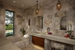 Natural Stone In The Bathroom Photo