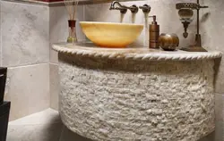 Natural stone in the bathroom photo