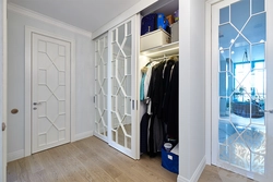 Дизайн дверей в гардеробную фото с зеркалом