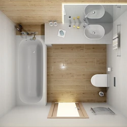 Small bathroom design with panels