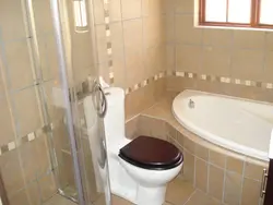 Bathroom Interior With Corner Toilet