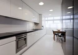 Белая кухня мінімалізм дызайн
