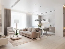 Bright studio living room design