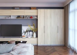 Шкаф и стенка в гостиную в одном стиле фото